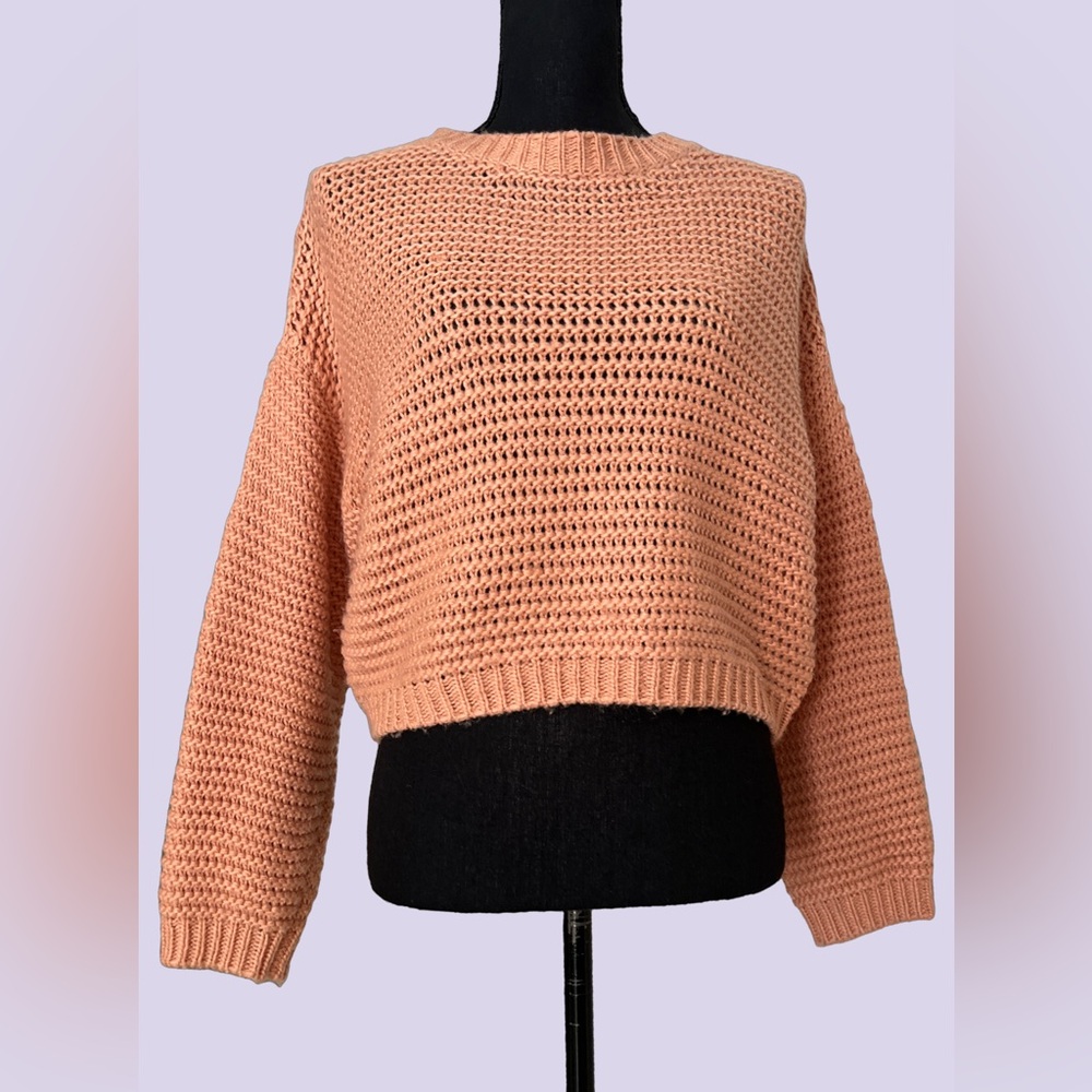 forever 21 knitted peach pullover sweater
